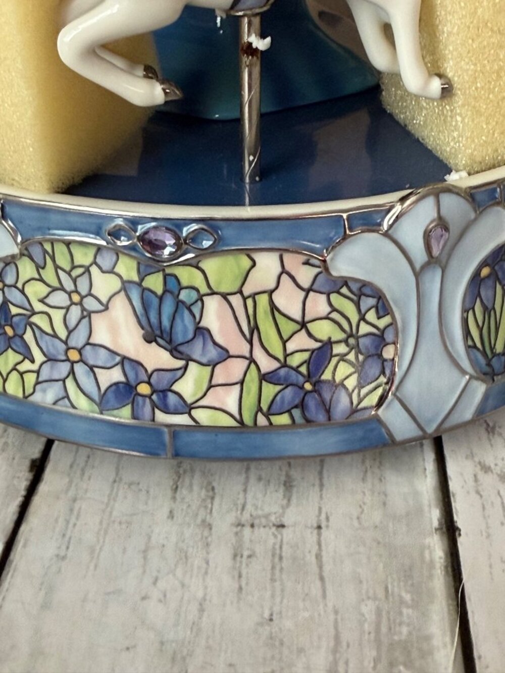 Ardleigh Elliott Dream Dancers Musical Carousel Blue Illuminated Untested As Is - Picture 3 of 12
